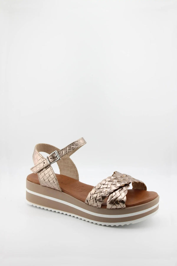 Oh My Sandals Woven Strap Platform Sandals